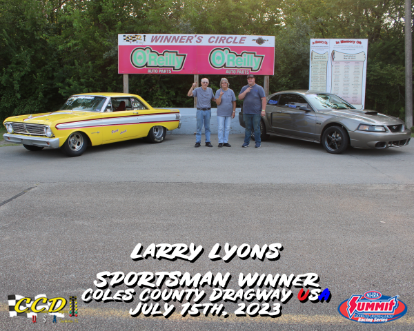 Larry Lyons Sportsman Win July 15, 2023
