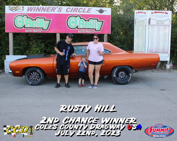 Rusty Hill 2nd Chance Win July 22, 2023