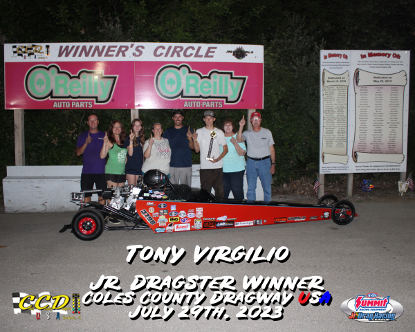 Tony Virgilio Jr. Dragster Win July 29, 2023