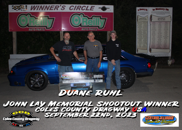 Duane Ruhl John Lay Shootout Win September 22, 2023