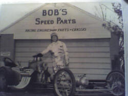 Bob in front of "Bobs Speed Parts"
