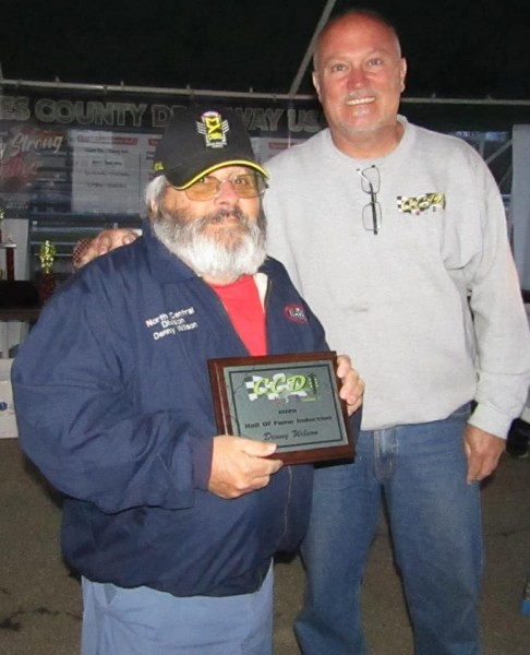Denny receiving his Hall of Fame plaque 