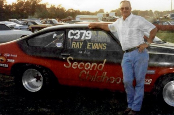 Ray Evans next to his "Second Childhood" Vega