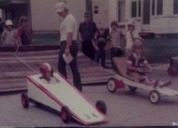 Ron in some Soap Box Derby action