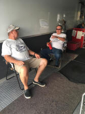 Ron and the "King Rat" Bobby Paul doing a little Bench Racing