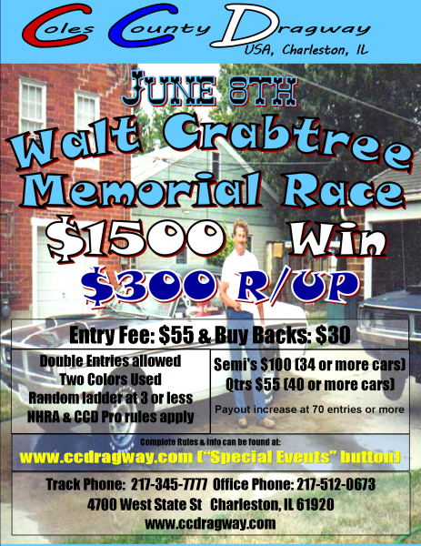 Walt Crabtree Memorial Race Flyer
